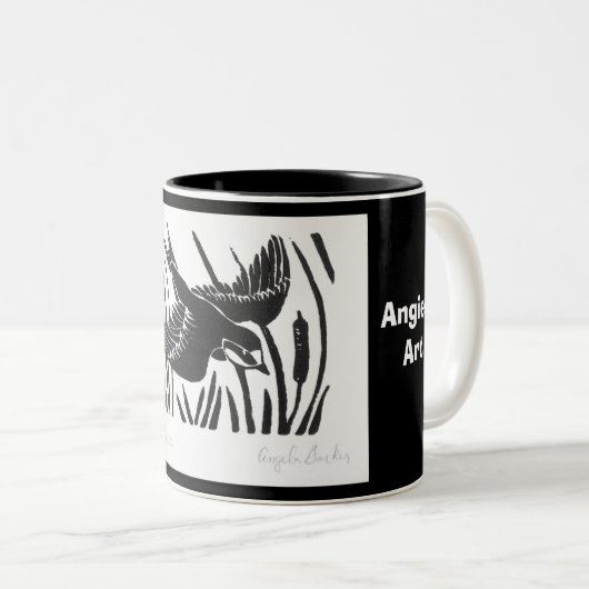 Angie's Art Barn Swallow-Mok Tweekleurige Koffiemok (Voorkant rechts)