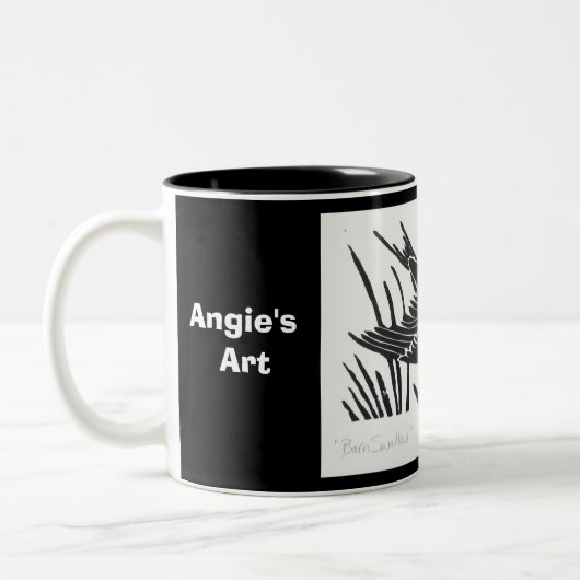 Angie's Art Barn Swallow-Mok Tweekleurige Koffiemok (Links)