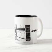 Angie's Art "hondshond"-Mok Tweekleurige Koffiemok (Voorkant rechts)