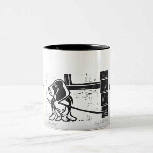 Angie's Art "hondshond"-Mok Tweekleurige Koffiemok (Center)