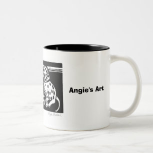 Angie's Art "Seeing Spots"-Mok Tweekleurige Koffiemok
