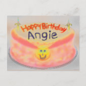 Angie's Birthday Cake 2014 Briefkaart (Voorkant)