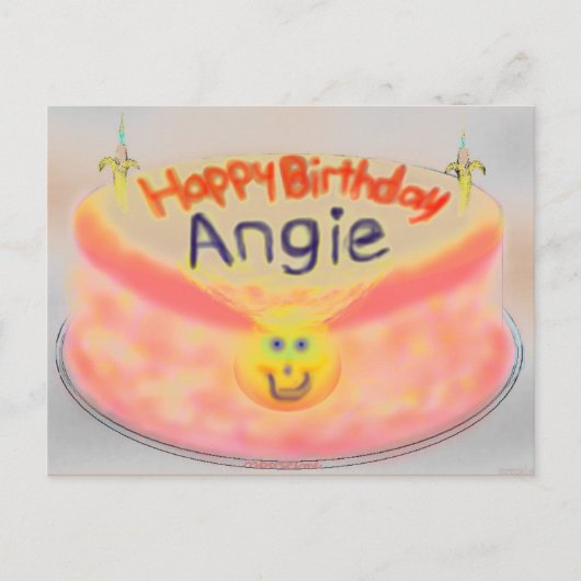 Angie's Birthday Cake 2014 Briefkaart (Voorkant)