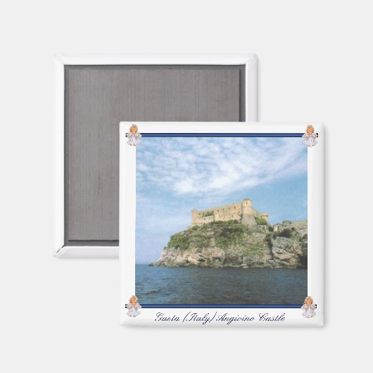 Angioino kasteelmagneet magneet (Voorkant / Achterkant)