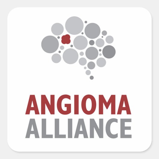Angioma Alliance Logo Gear Vierkante Sticker (Voorkant)