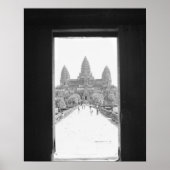 Angkor Cambodia, Angkor Wat Doorway Uitzicht Poster (Voorkant)