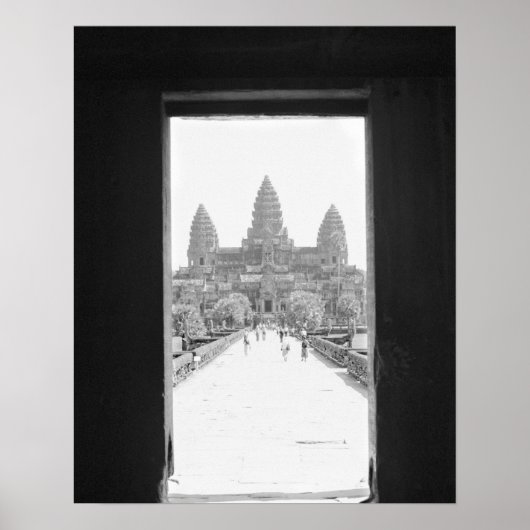 Angkor Cambodia, Angkor Wat Doorway Uitzicht Poster (Voorkant)