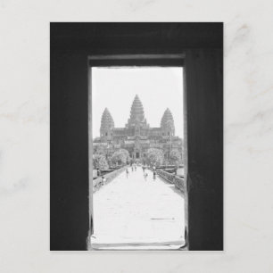 Angkor Cambodja, Angkor Wat Deur Zicht Briefkaart