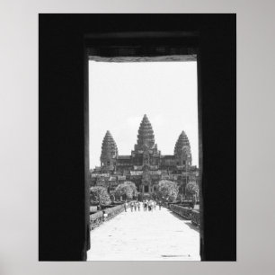 Angkor Cambodja, Angkor Wat Deurzicht 2 Poster