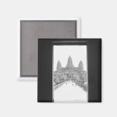 Angkor Cambodja, Angkor Wat Deurzicht Magneet (Voorkant / Achterkant)