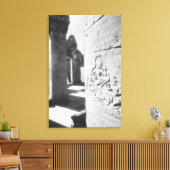 Angkor Cambodja, Apsara Beeldhouwwerk De Bayon 2 Canvas Afdruk (Insitu (Woonkamer))