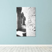 Angkor Cambodja, Apsara Beeldhouwwerk De Bayon 2 Canvas Afdruk (Insitu (Houten vloer))