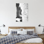 Angkor Cambodja, Apsara Beeldhouwwerk De Bayon 2 Canvas Afdruk (Insitu (Slaapkamer))