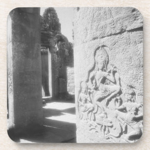 Angkor Cambodja, Apsara Beeldhouwwerk De Bayon 2 Drankjes Onderzetter