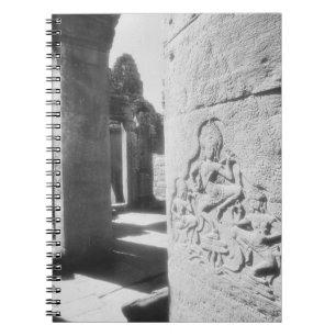 Angkor Cambodja, Apsara beeldhouwwerk De Bayon 2 Notitieboek