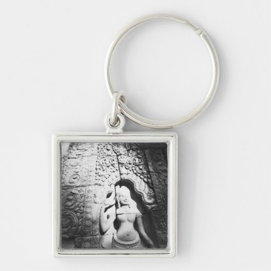 Angkor Cambodja, Apsara Beeldhouwwerk De Bayon Sleutelhanger (Voorkant)