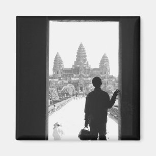 Angkor Cambodja, Deur en persoon Angkor Wat Magneet