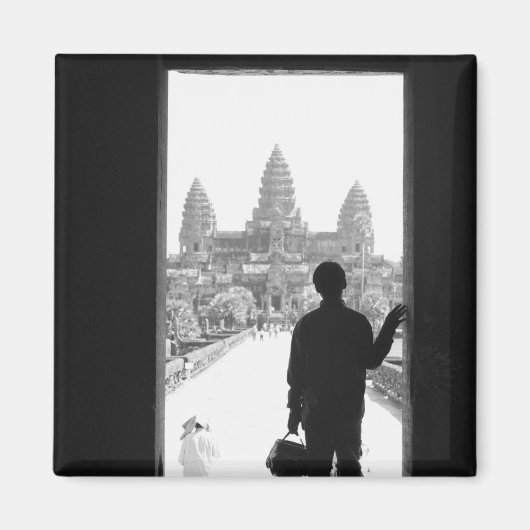 Angkor Cambodja, Deur en persoon Angkor Wat Magneet (Voorkant)