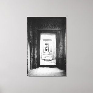 Angkor Cambodja, Deuren Preah Khan 2 Canvas Afdruk