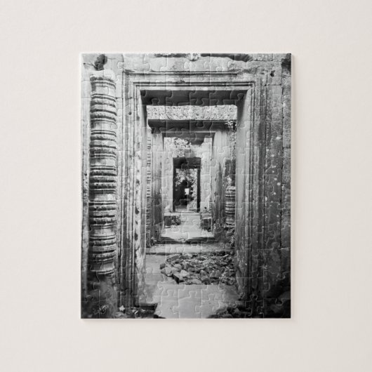 Angkor Cambodja, Deuren Preah Khan Legpuzzel (Verticaal)