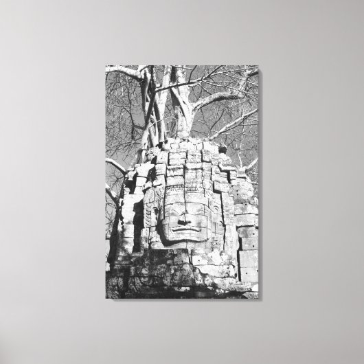 Angkor Cambodja, Hoofd Ta Som Tempel Canvas Afdruk (Voorkant)