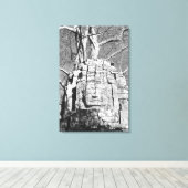 Angkor Cambodja, Hoofd Ta Som Tempel Canvas Afdruk (Insitu (Houten vloer))