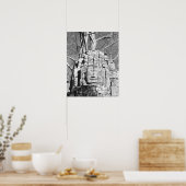 Angkor Cambodja, Hoofd Ta Som Tempel Poster (Keuken)