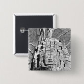 Angkor Cambodja, Hoofd Ta Som Tempel Vierkante Button 5,1 Cm (Voorkant /achterkant)