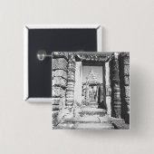 Angkor Cambodja, Pre Rup Tempel Vierkante Button 5,1 Cm (Voorkant /achterkant)