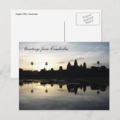 angkor reflecteert briefkaart (Voorkant / Achterkant)