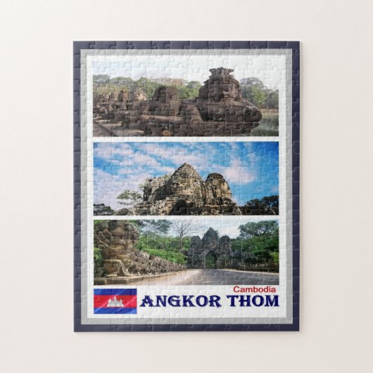 Angkor Thom - Cambodja - Mozaïek - Legpuzzel (Verticaal)