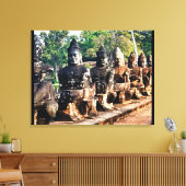 Angkor Thom God Statues  Canvas Afdruk (Insitu (Woonkamer))