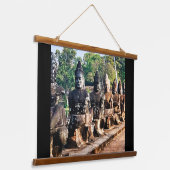 Angkor Thom God Statues  Hangend Wandkleed (Gebogen)