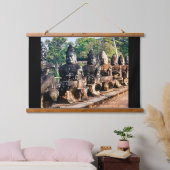 Angkor Thom God Statues  Hangend Wandkleed (Slaapkamer)