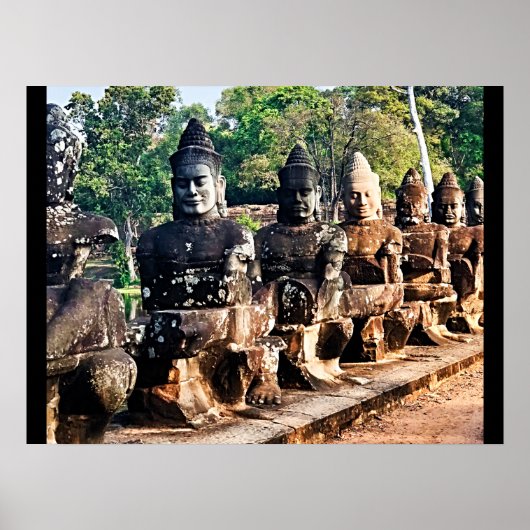 Angkor Thom God Statues  Poster (Voorkant)