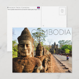 Angkor Thom, reisansichtkaart Cambodja Briefkaart