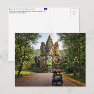 Angkor Thom, reisansichtkaart Cambodja Briefkaart