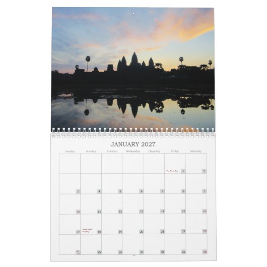 Angkor Wat 2012 Agenda Kalender (Jan 2027)