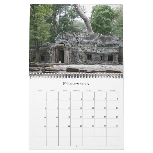 Angkor wat 2025 kalender (Feb 2026)