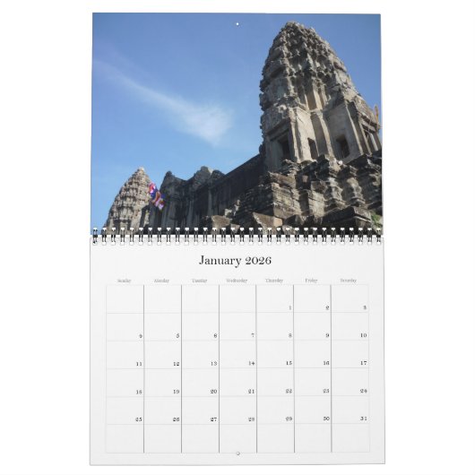 Angkor Wat 2026 Kalender (Jan 2026)