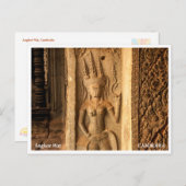 Angkor Wat Architecture Detail Postcard Feestdagenkaart (Voorkant / Achterkant)