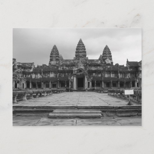 Angkor Wat B&W Briefkaart (Voorkant)