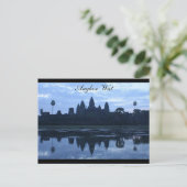 angkor wat blue briefkaart (Staand voorkant)