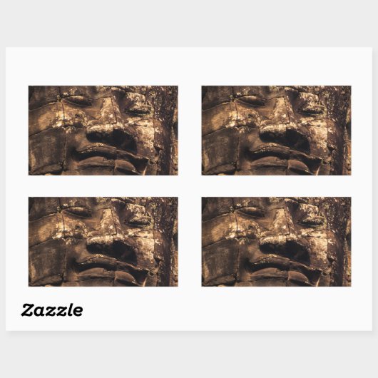 Angkor Wat Buddha Rectangle Sticker (Vel)