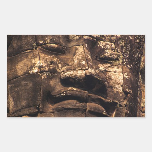 Angkor Wat Buddha Rectangle Sticker (Voorkant)