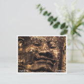 Angkor Wat Buddha Totem – Travel Postcard Feestdagenkaart (Staand voorkant)