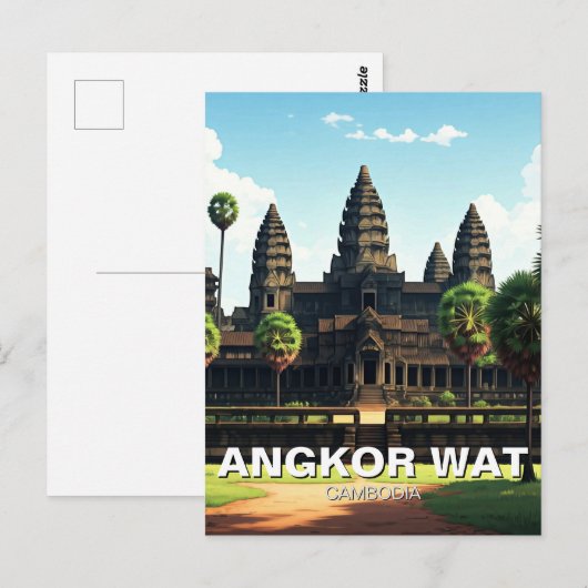 Angkor Wat Cambodia Briefkaart (Voorkant / Achterkant)