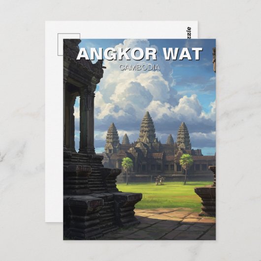Angkor Wat Cambodia Briefkaart (Voorkant / Achterkant)