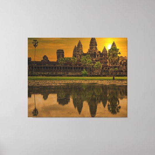 Angkor Wat Cambodia Khmer Temple Canvas Afdruk (Voorkant)