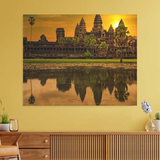 Angkor Wat Cambodia Khmer Temple Canvas Afdruk (Insitu (Woonkamer))